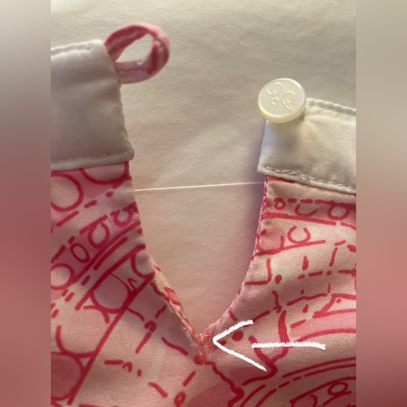 Lilly Pulitzer girls seahorse top pink/white sz 12 - Picture 6 of 15